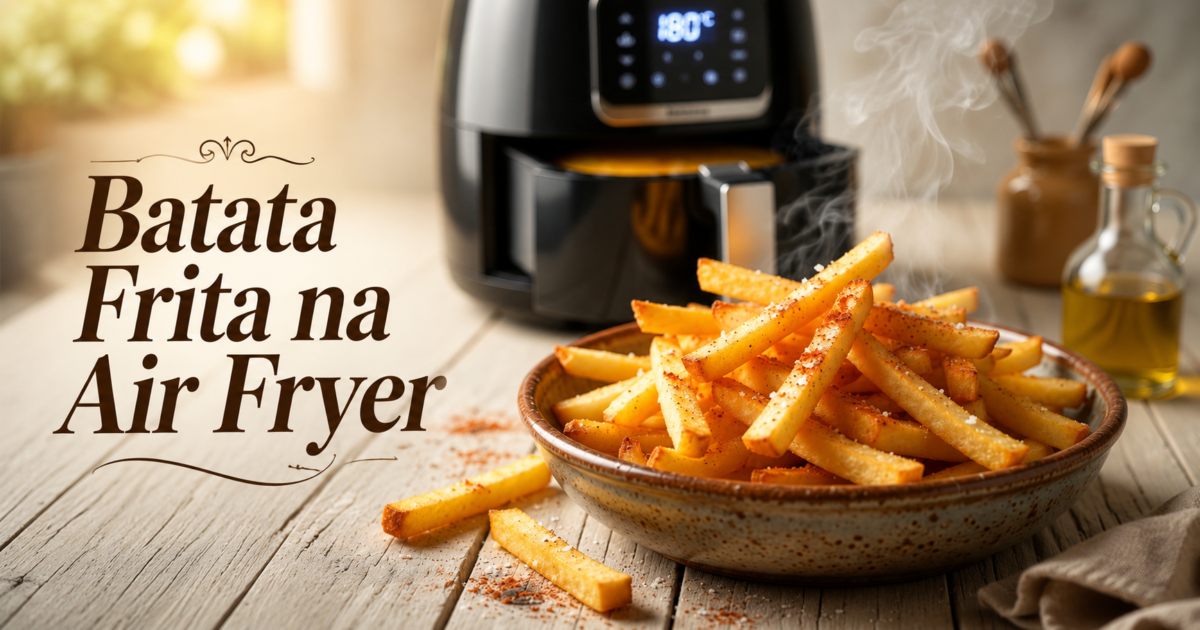 Batata Frita na Air Fryer: receita crocante, sequinha e fácil
