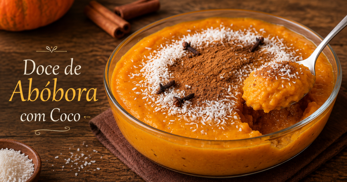 Doce de Abóbora com Coco: receita caseira simples e cremosa
