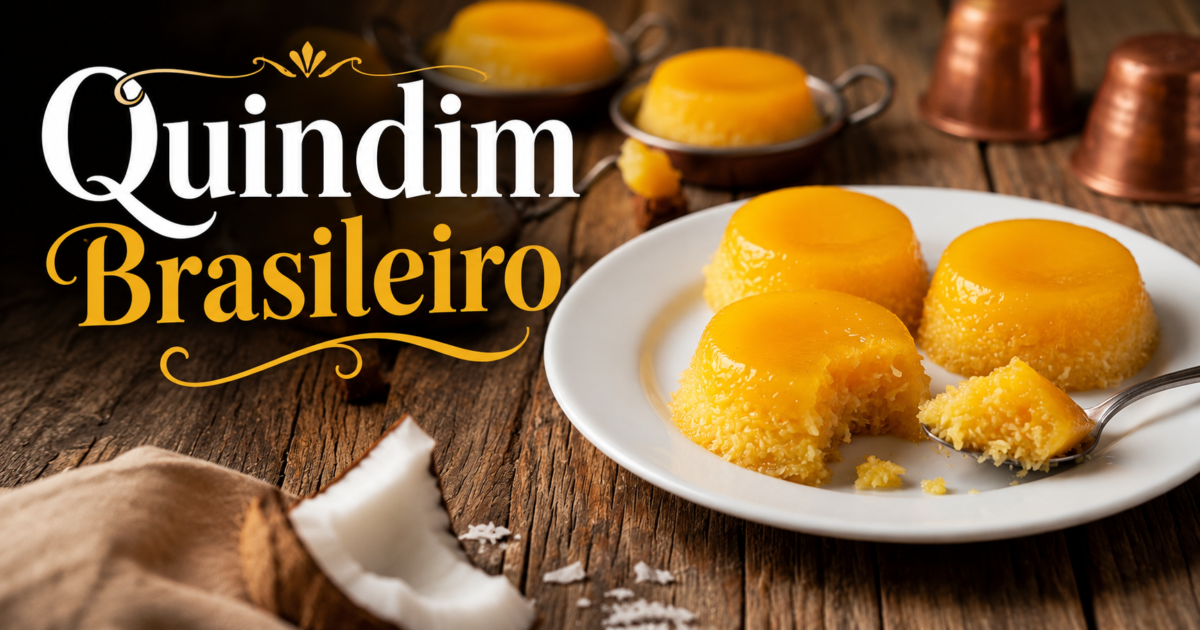 Quindim Brasileiro: sobremesa tradicional com coco e gemas